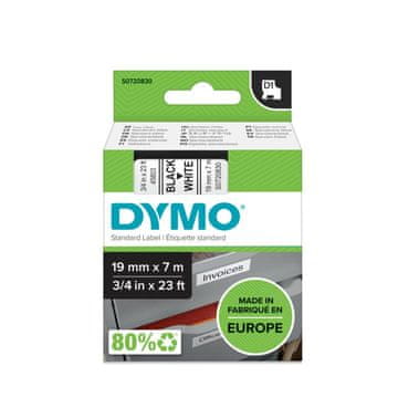 Dymo traka D1 19mm/7m, bijela (458030)