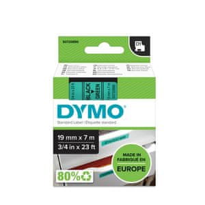   Dymo D1 traka, 19 mm x 7 m, crna / zelena 