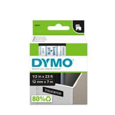 Dymo D1 traka, 12 mm x 7 m, bijela / plava