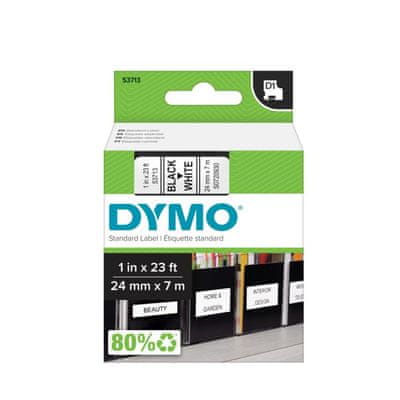   Dymo D1 traka, 24 mm x 7m, crno / bijela 