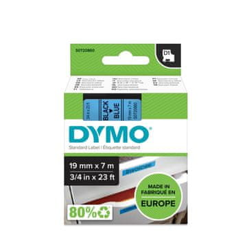 Dymo D1 45806 traka, 19 mm x 7 m, crno/ plava