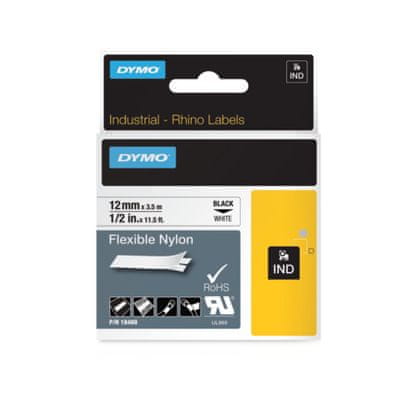   Dymo Rhino 18758 traka, 12 mm x 3,5m, crno bijela 