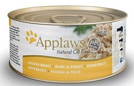 Applaws mokra hrana za mačke, pileća prsa, 24 x 70 g