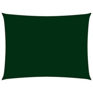 Vidaxl Jedro protiv sunca od tkanine pravokutno 2 x 4 m tamnozeleno