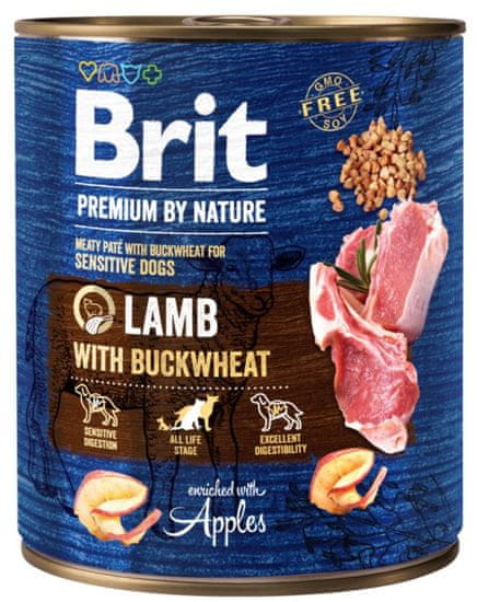 Brit Premium by Nature Lamb with Buckwheat, 6x800 g