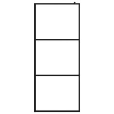 Vidaxl Pregrada za tuširanje s prozirnim staklom ESG crna 115 x 195 cm