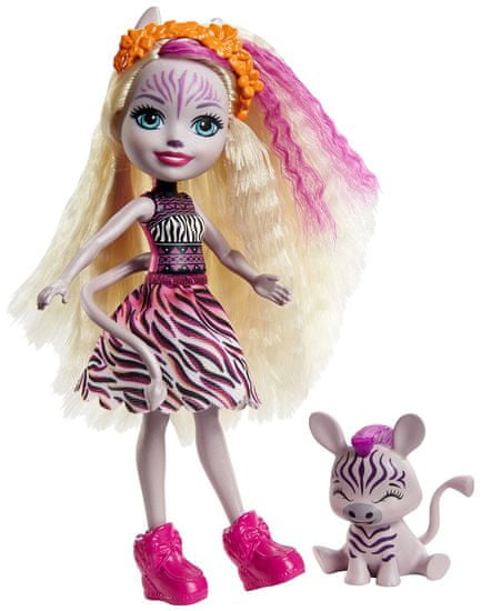Mattel Lutka i ljubimac Enchantimals Zadie Zebra i Ref