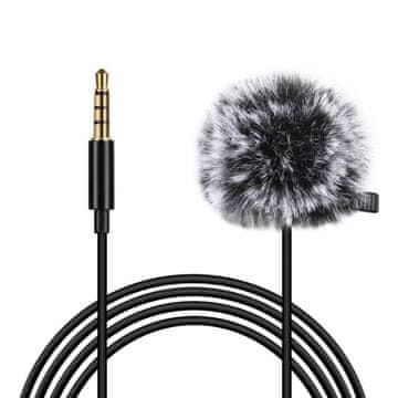 Puluz PU424 Lavalier mikrofon 3.5mm mini jack, 1.5m, crno