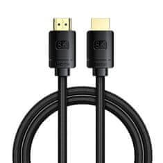 BASEUS CAKGQ-J01 HDMI podatkovni kabel, 8K, 1 m, crna