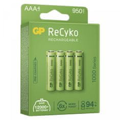 GP ReCyko punjive baterije, 1000mAh, HR03, AAA, 4 kom