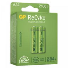 GP ReCyko punjive baterije, 2100 mAh, HR6, AA, 2 kom