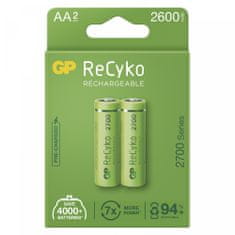 GP ReCyko punjive baterije, 2700 mAh, HR6, AA, 2 kom