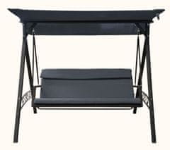 Rojaplast Rattan vrtna ljuljačka, siva