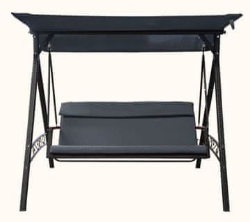 Rojaplast Rattan vrtna ljuljačka, siva