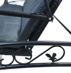 Rojaplast Rattan vrtna ljuljačka, siva