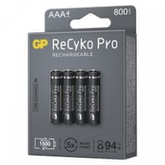 GP ReCykoPro punjive baterije, HR03, AAA, 4 kom