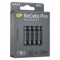 GP ReCykoPro punjive baterije, HR03, AAA, 4 kom