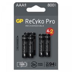 GP ReCyko Pro punjive baterije, HR03, AAA, 6 kom