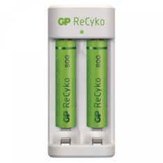 GP Punjač baterija Eco E211 + punjive baterije ReCyko 800, 2 x AAA