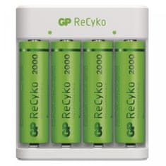 GP Punjač baterija Eco E411 + punjive baterije ReCyko 2000, 4 x AA