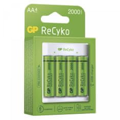 GP Punjač baterija Eco E411 + punjive baterije ReCyko 2000, 4 x AA
