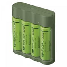 GP Everyday B421 punjač baterija, USB + ReCyko 2700, 4 x AA