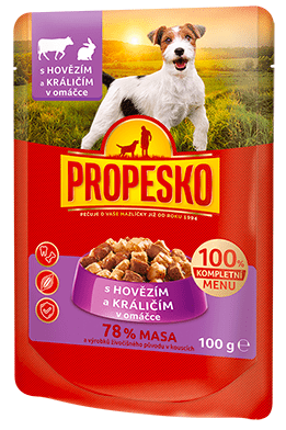 Propesko hrana za odrasle pse, govedina i zečetina, 24 x 100g