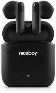 Bluetooth prijenosne slušalice niceboy hive pods 3 za bežični punjač ipx4 aac sbc 20 h rada savršeno pogodne za sportaše mikrofon hands-free upravljanje glasom vrhunski zvuk 10mm snažni pretvarači