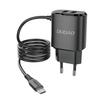 DUDAO A2Pro punjač 2x USB + Micro USB kabel 12W, crno