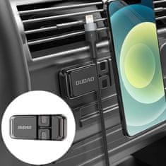 DUDAO F11s držač mobitela za auto + držač za kabel, crno