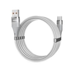DUDAO Self Organizing magnetski kabel USB / USB-C 5A 1m, siva