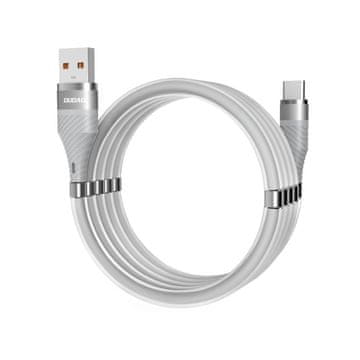 DUDAO Self Organizing magnetski kabel USB / USB-C 5A 1m, siva
