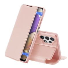Dux Ducis Skin X preklopna kožna maska za Samsung Galaxy A32 5G, ružičasta