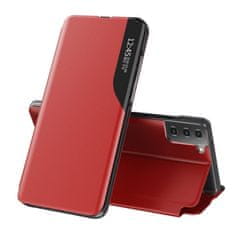 MG Eco Leather View preklopna maska za Samsung Galaxy S21 Plus 5G, crvena