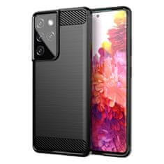 MG Carbon Case Flexible silikonska maska za Samsung Galaxy S21 Ultra 5G, crno