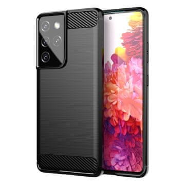 MG Carbon Case Flexible silikonska maska za Samsung Galaxy S21 Ultra 5G, crno