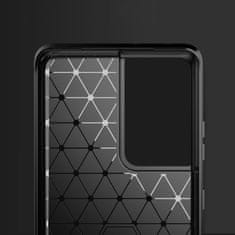 MG Carbon Case Flexible silikonska maska za Samsung Galaxy S21 Ultra 5G, crno