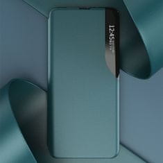 MG Eco Leather View preklopna maska za Samsung Galaxy S21 Plus 5G, crno