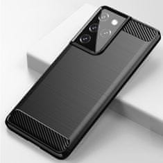 MG Carbon Case Flexible silikonska maska za Samsung Galaxy S21 Ultra 5G, crno