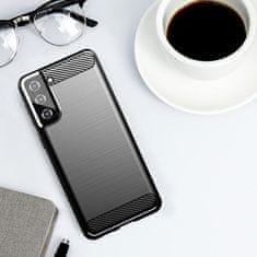 MG Carbon Case Flexible silikonska maska za Samsung Galaxy S21 Plus 5G, crno