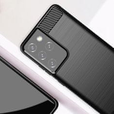 MG Carbon Case Flexible silikonska maska za Samsung Galaxy S21 Ultra 5G, crno