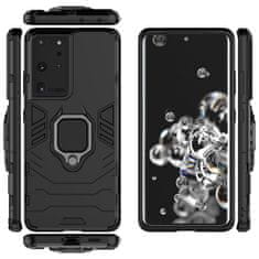 MG Ring Armor maska za Samsung Galaxy S21 Ultra 5G, crno