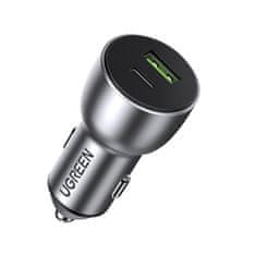 Ugreen CD213 auto punjač USB / USB-C QC 3.0 36W 3A, siva