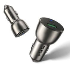 Ugreen CD213 auto punjač USB / USB-C QC 3.0 36W 3A, siva