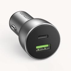 Ugreen CD213 auto punjač USB / USB-C QC 3.0 36W 3A, siva