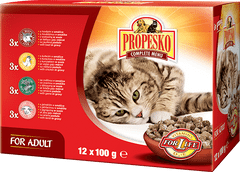hrana za odrasle mačke, piletina, govedina, divljač i janjetina, (12 x 100 g)