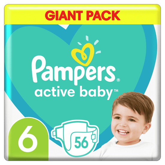 Pampers pelene Active Baby 6 Extra Large (13-18 kg) 56 kom