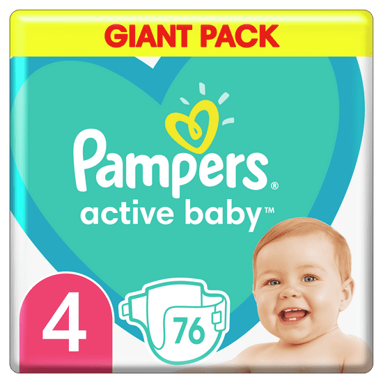 Pampers pelene Active Baby 4 Maxi, 76 kom