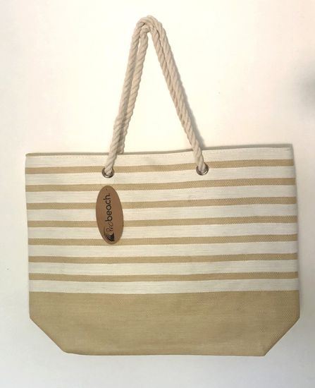 Koopman torba za plažu, 52x38x16 cm, bijele crte