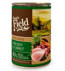 Sam's Field True Meat hrana za pse, piletina i mrkva, konzerva, 400 g